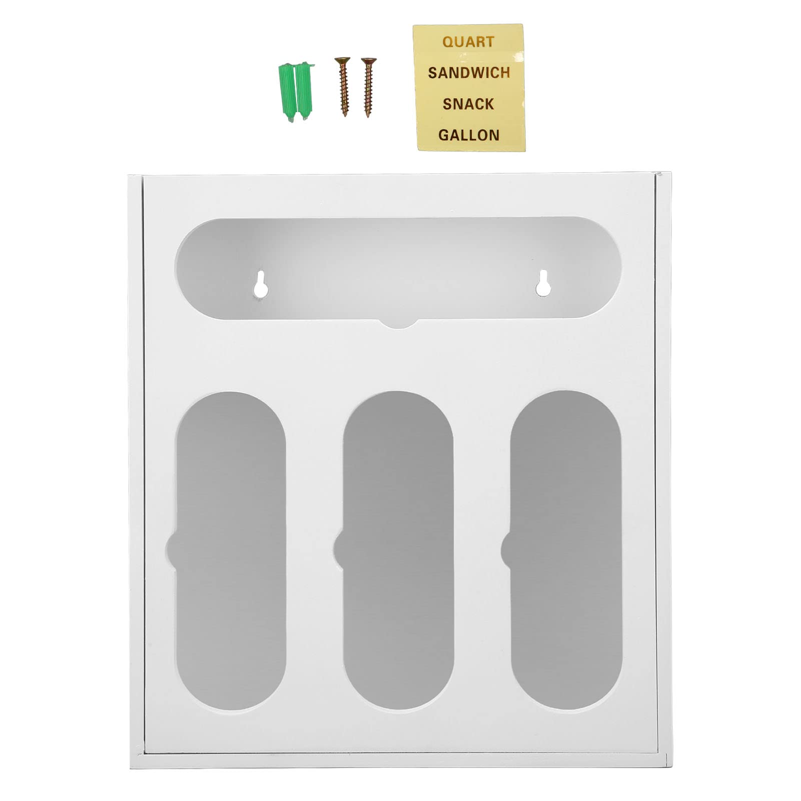 Organizzatore di sacchetti con chiusura a zip sacchetti di plastica organizzatori borse di stoccaggio alimentare organizzatore di cassetti contenitore design del cassetto lucido (Bianco)