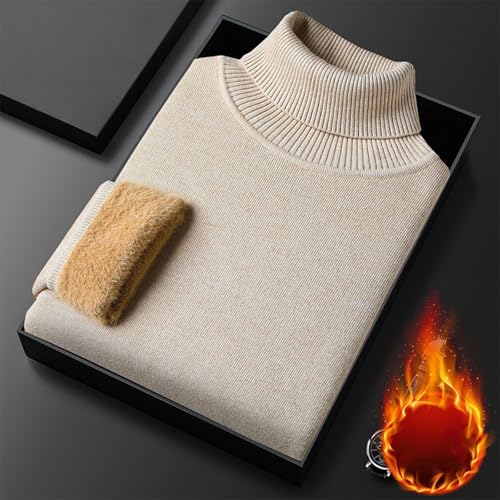 Cambkatl Men's Turtleneck Pullover Sweaters - Winter Fleece Lined Casual Knitted Long Sleeve Thermal Tops4