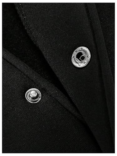 Floerns Men's Letter Graphic Print Long Sleeve Color Block Baseball Jacket4