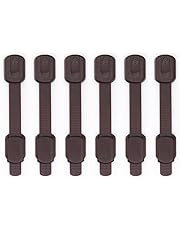 Child Safety Cabinet Lock, Adjustable Length, Baby-Proofing Latch with 3M Adhesive, 8-Pack KIDLEE kids safety lock (Brown)