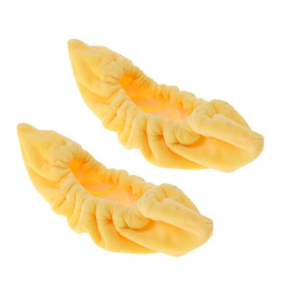 LIUHUO Ice Skate Boot Covers Sold in Pair Terry Cloth Blades Covers (Yellow)