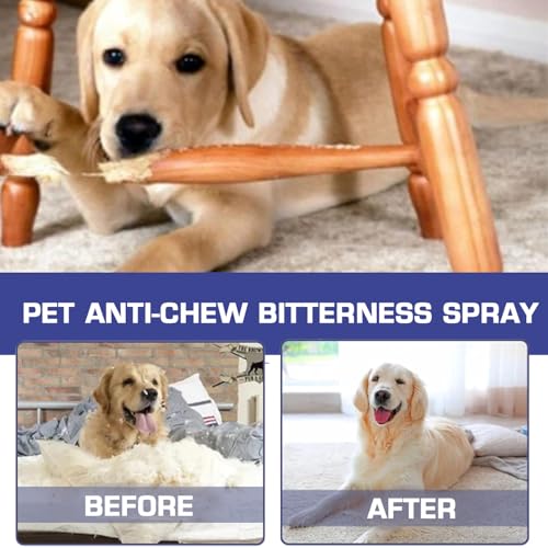 MagiSel No Chew Spray für Hunde, Fernhaltespray Hunde Bitter Apple Spray für Hund/e, Hundeabwehrspray, Anti Kau Spray Hund, Hält Hunde Wirksam vom Kauen ab Möbel, Kleidung und Schuhe(50 ML)