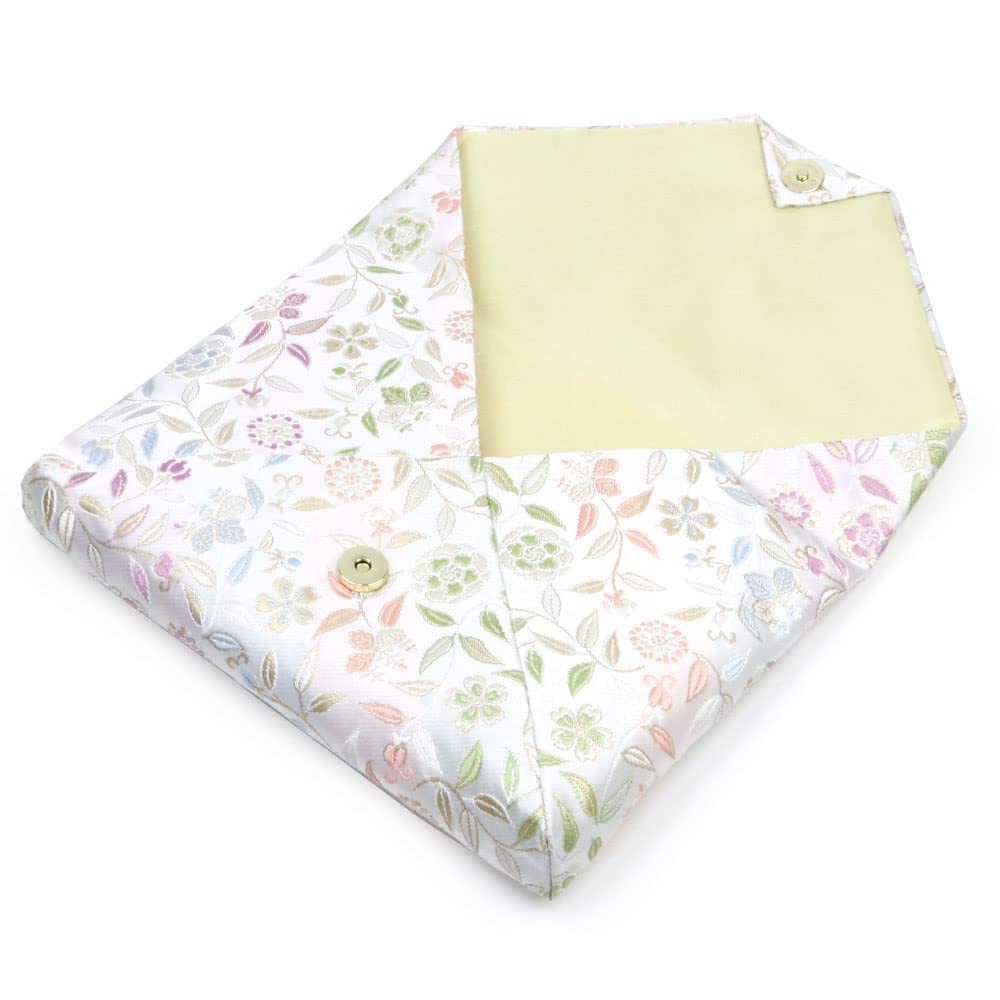 Amazon | 茶道具 数寄屋袋 すきやぶくろ 正絹 (花文唐草 白) | 芳香園