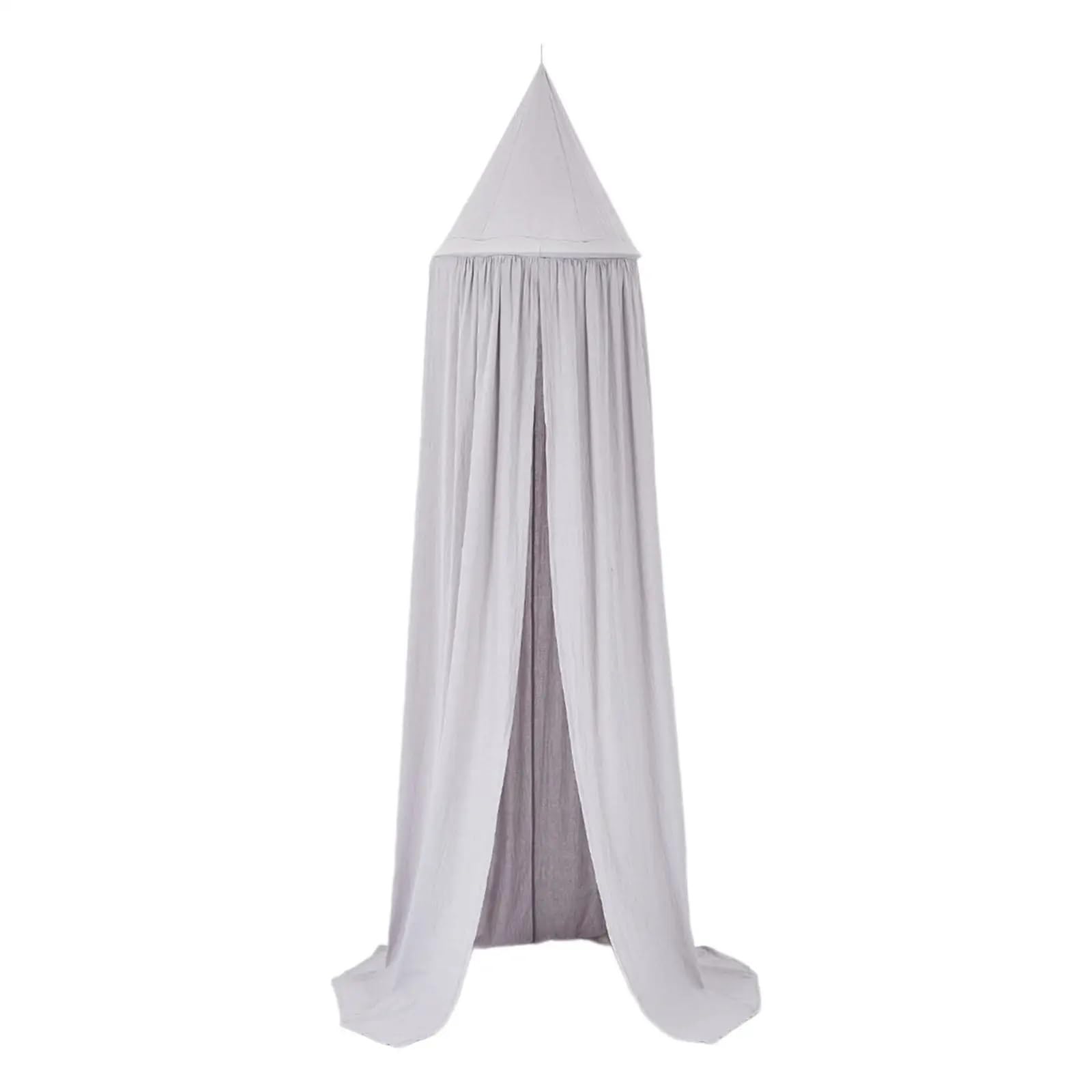 CGUOHU Kids Bed Canopy Curtain Drapes Dome Castle Play Tent For Bedding For Bed(Grey)