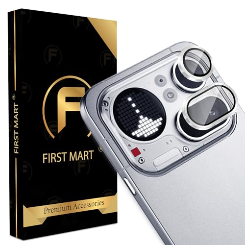 Image of FIRST MART Silver Camera Ring Guard Protector for Nothing Phone 4A Pro | Tempered Glass with Metal Alloy Rings, HD Clear, Scratch Resistant, Case-Friendly | Pack of 1