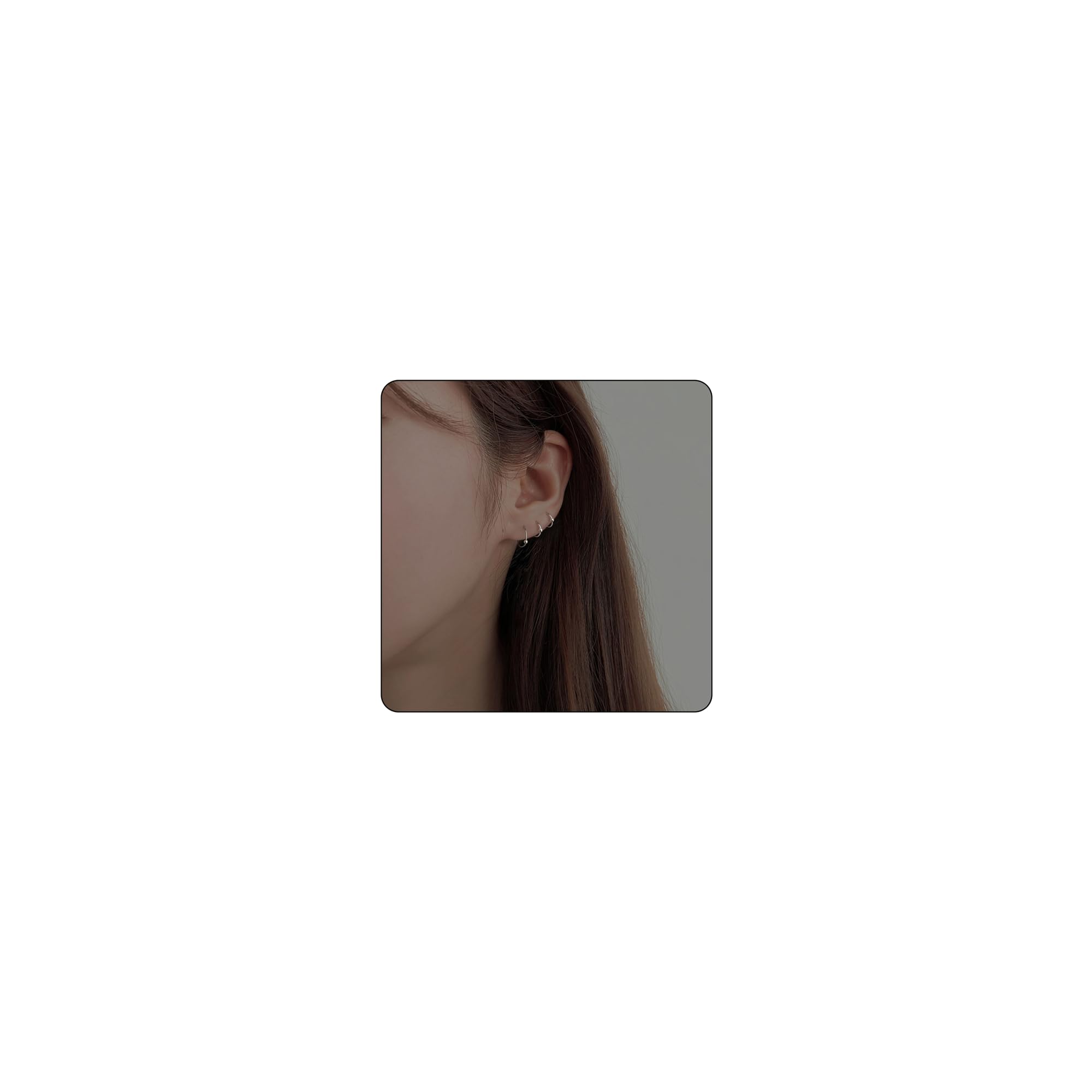 Sterling Silver Cartilage Earrings Piercing Earring Nose Rings Hoop for Women Men