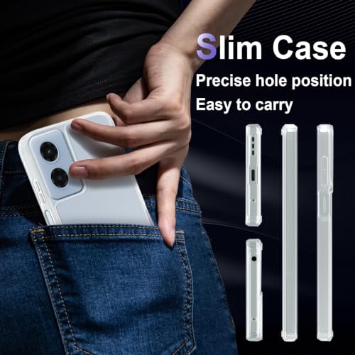 Image of Case for Motorola Moto G Play 2024, Military Grade Drop Protection Phone Case, Yellowing Resistant, Anti-Scratch Hard PC Back, Shockproof Hard Ultra-Thin Protective Cover, Clear