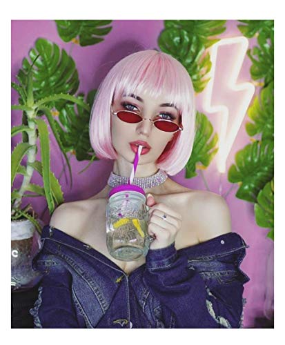 Feisedy Vintage Small Sunglasses Oval Slender Metal Frame Candy Colors B2277 #TOP7