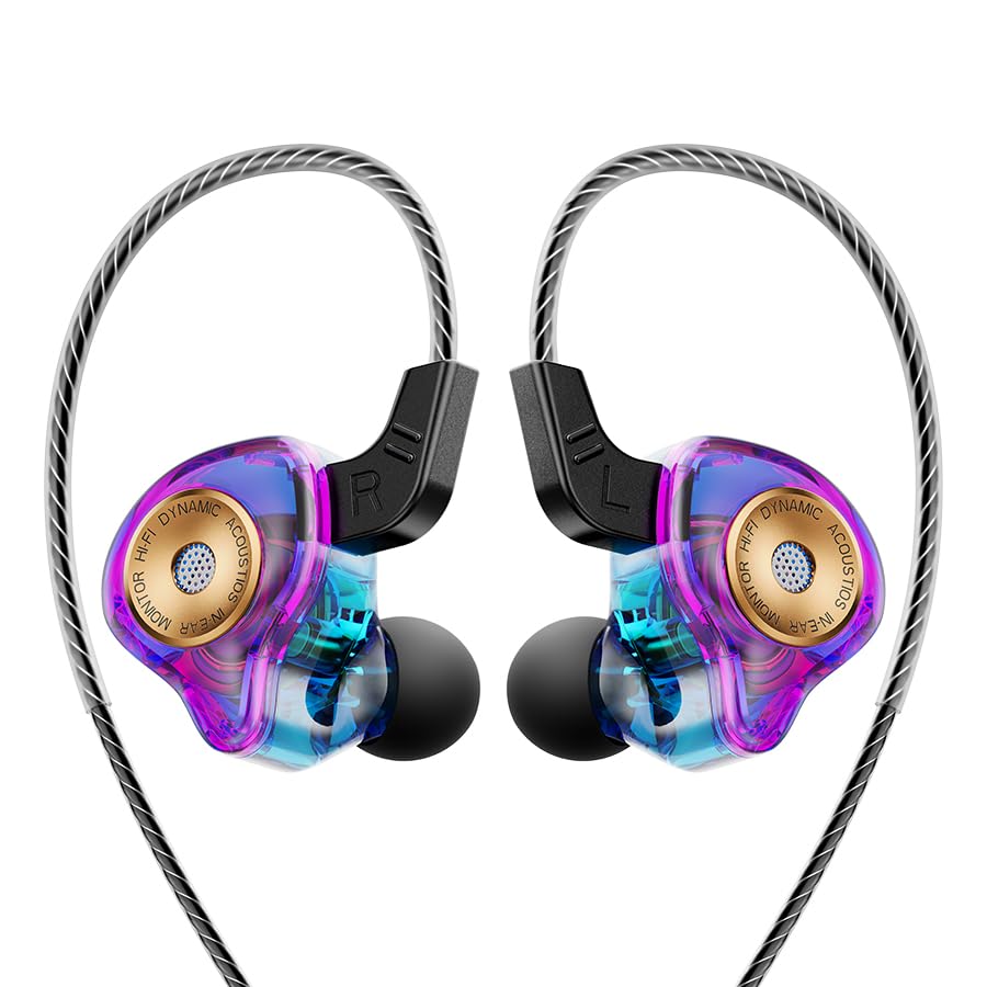 CuiSuto Wired Gaming Earbuds with Microphone, in-Ear Monitor Headphones High Sound Quality Earphones...