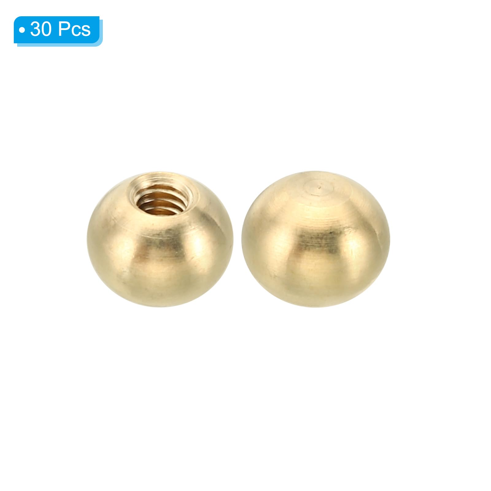 PATIKIL M4x10mm Thread Cap Nuts Knob, 30 Pack Brass Ball Lamp Decoration Screw Caps Nut Cover Nut for Furniture Lighting or DIY Project - Image 3