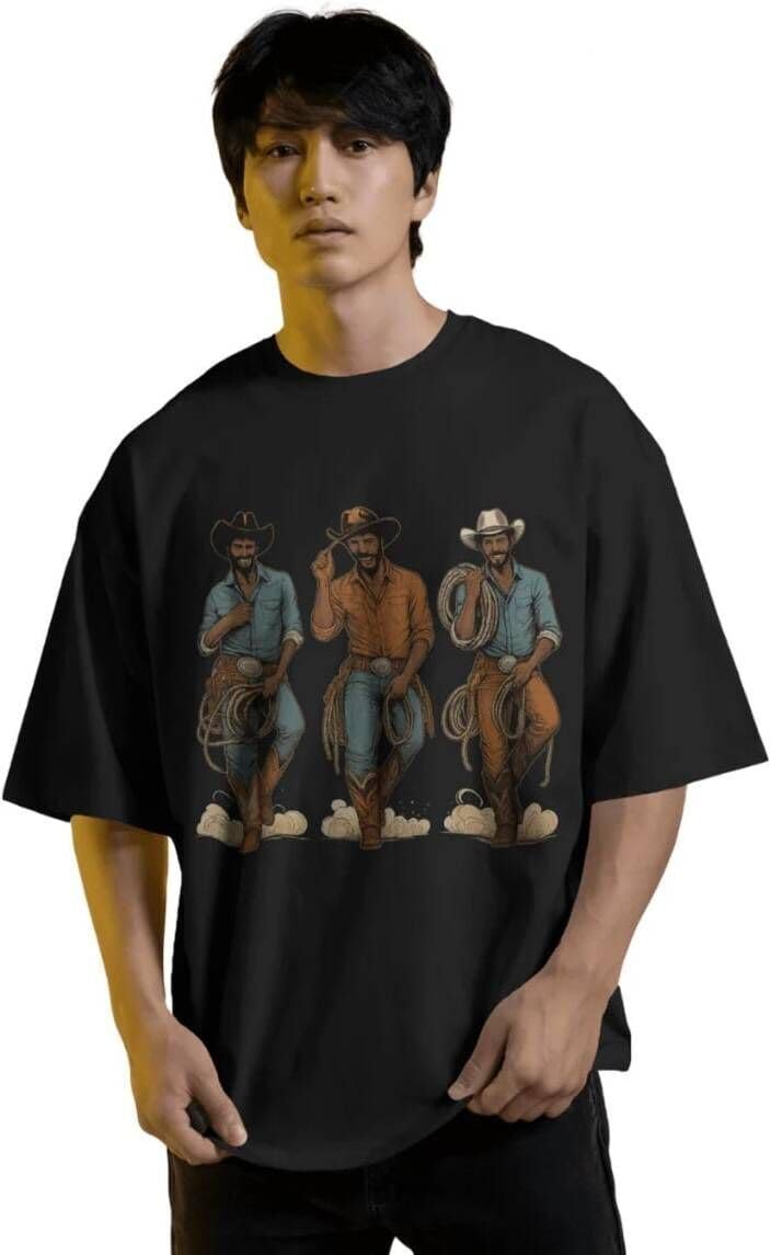 Em Cowboy Oversized T-Shirt for Men