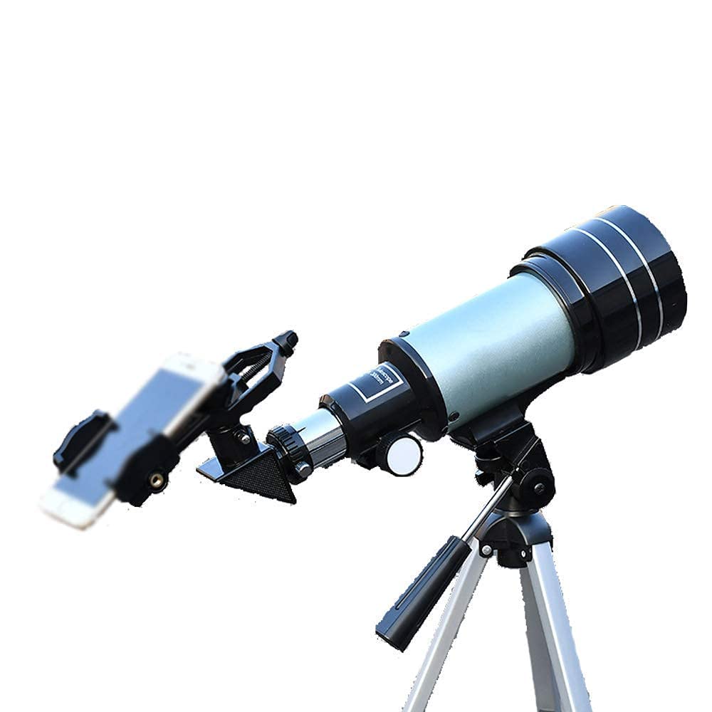 Telescopio, telescopio Refractor astronómico con trípode para niños Principiantes Telescopio Refractor astronómico con Adaptador para teléfono Inteligente para astrofotografía y astronomía Visual