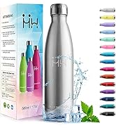 HoneyHolly Trinkflasche Edelstahl, Trinkflasche Kinder, 500ML BPA-frei, Thermosflasche, Wasserfla...