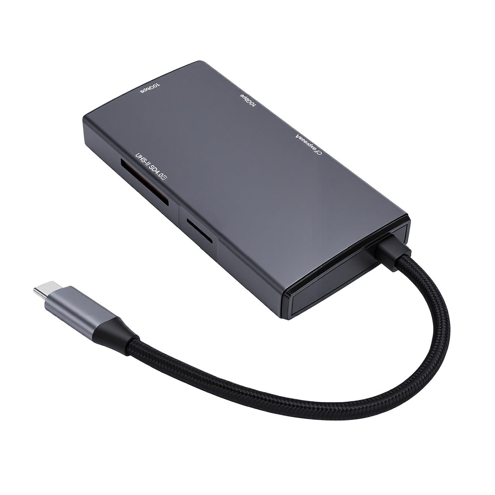 5 in 1 USB C Card Reader Hub, 10Gbps Adattatore in Alluminio