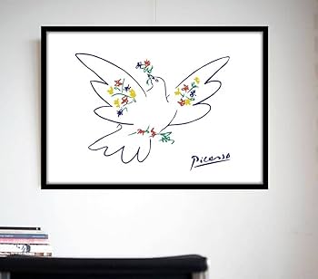 ピカソ 鳩と花 版画 ピカソ 鳩と花 版画 ピカソ ポストカード 花と鳩