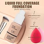 All in One Makeup Kit, Makeup Kit for Women Full Kit, Travel Make Up Gift Set for Women Teens Girls, Includes Eyeshadow, Foundation, Lipstick Set, Eyebrow Soap, Eyeliner Stamp, Mascara, Brush, Sponge - Image 3