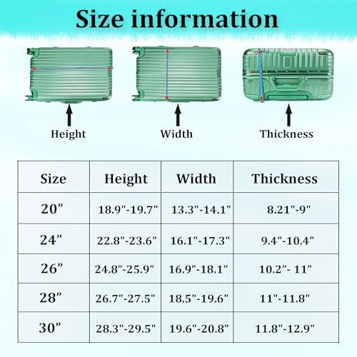 Image of ZOUNI 26 Inch Waterproof Transparent Luggage Cover Protectors, Clear PVC Travel Luggage Protector Suitcase Cover Protectors for Wheeled Suitcase (26 inch(18 inch L x 11 inch W x 26 inch H))