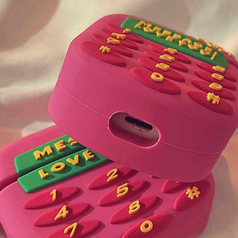 Amazon | 対応AirPods Pro用の ケース 第2世代 携帯電話 PHS 3D ピンク