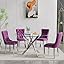 Table With 4 Purple Chairs Table With 4 Purple Chairs
