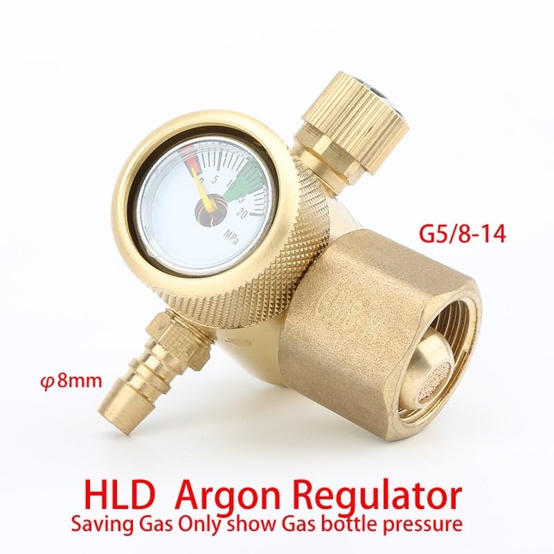 Reduktor do gazu Regulator regulacji argonowej Regulator gazu przepływu G5/8 "0-25MPA przepływomierza spawania spawania spawania Regulator Argon manometr(HLD (copper))