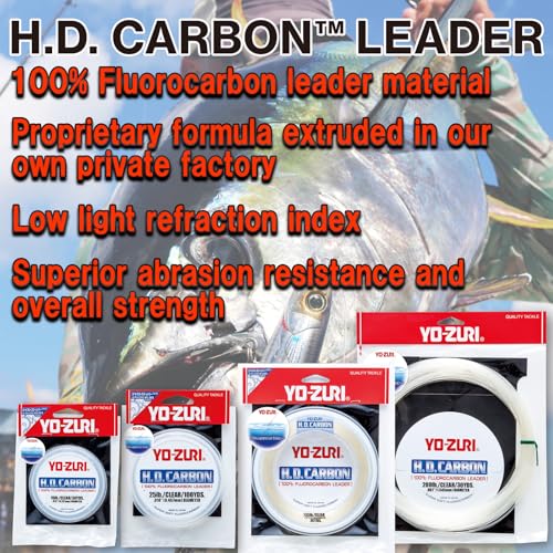 Image of Yo-Zuri H.D. Carbon Fluorocarbon Leader Line, Clear, 15-Pound /30-Yard