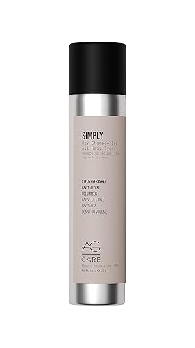 AG Care Simply Dry Champú, refresca el cabello y añade volumen con almidones de arroz y tapioca, para todo tipo de cabello, 4.2 onzas (EE. UU.)