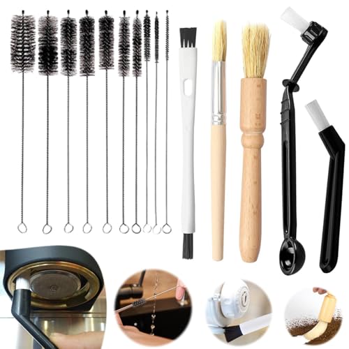 La mejor selección de Limpiadores para molinillos de café favoritos de las personas. 47 QICHEN Juego de 15 cepillos de Café,Cepillo para Cafetera,Cepillo de Limpieza para máquina de Expreso,Cabezal de Grupo para molinillos de Café,Adecuado para Oficina,...