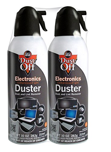 Dust-Off 10 oz Compressed Gas Duster, 2 Pack (DSXLP)