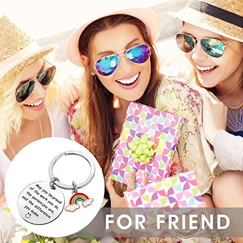 Ouligay Thank You Gifts for Women, Teacher Keychain Employee Staff Appreciation Gift for Coworker Leaving Going Away Goodbye Farewell Thank You Gifts for Social Worker Team Colleague Mom Mothers Nurse - Image 5