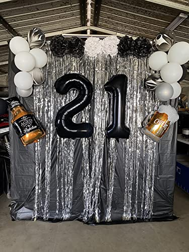 40Inch Jumbo Black 21 Number Balloons For 21St Birthday Decorations Helium Balloons Party Supplies Use Them As Props For Photos (Black 21) #TOP4
