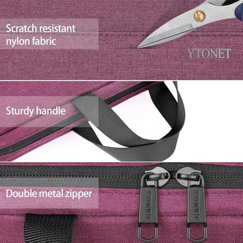 Image of Ytonet Laptop Case 15.6 Inch, TSA Laptop Sleeve Cover with Handle for Women | Compatible with HP Dell Lenovo Asus Notebooks, Computer Carrying Case, Protective, Slim, Purple Red