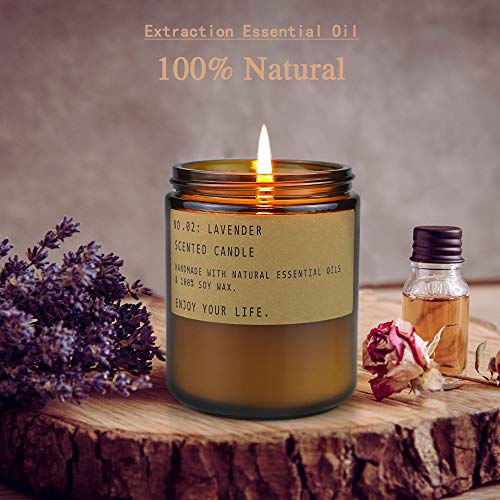 image for TOFU Scented Aromatherapy Candles for Home, Long Burning Jar Soy Candl