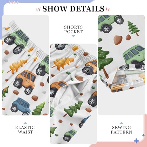 Pajama Pants Road Cars Trees PJ Bottoms Sleepwear Lounge Sleep Pant with Pockets4