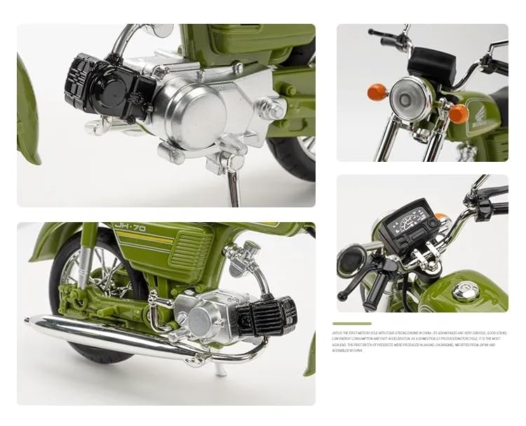 Image of Honda - Jh70 Motorcycle Toy - Pull Back Motorcycle Toys, Tiny Gift With Music Lighting, Latte Motorcycles Toy For Kids (Honda - Jh70),Red