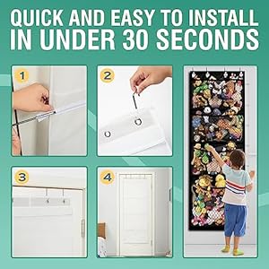 Honeyera (Patented) The Original Storage for Stuffed Animals, Over Door Organizer for Stuffies, Baby Accessories, Toy Plush Storage, Breathable Hanging Storage Pockets Big Girls Toddler Large Bag Honeyera Patented The Original Storage for Stuffed Animals Over Door Organizer for Stuffies Baby Accessories Toy Plush Storage Breathable Hanging Storage Pockets Big Girls Toddler Large Bag