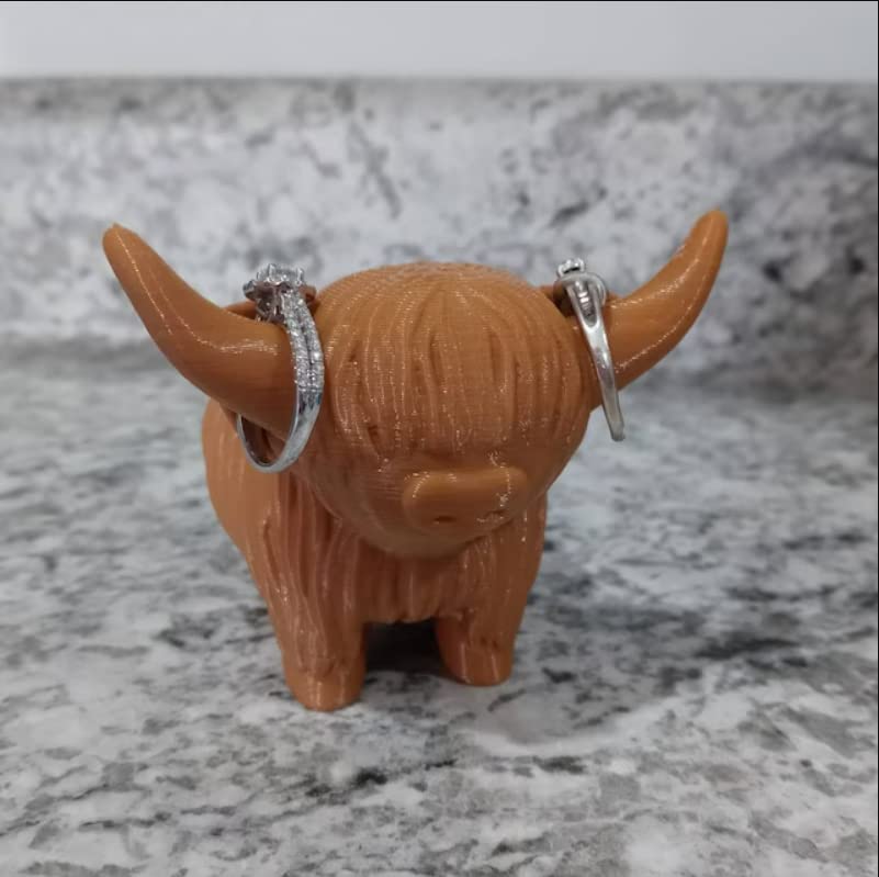 Miniatura 7 de Sands3D Highland Cow Ring holder, Jewelry holder, Jewelry Cone, Engagement Ring, Wedding gift, Bride Gift, Engagement Gift,Cow Gift, Cow Decor