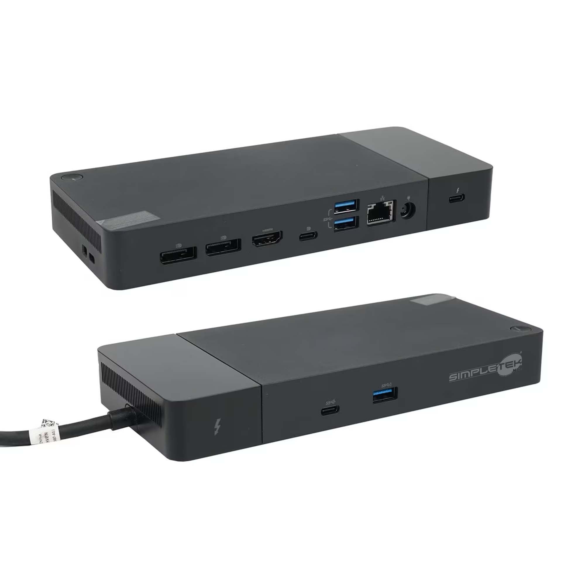 SIMPLETEK - Stacja dokująca Thunderbolt 3 kompatybilna z Dell G5 15 5587 5590 G7 15 7588 7590 Optiplex 7060 | w zestawie zasilacz 180 W (odnowiony)
