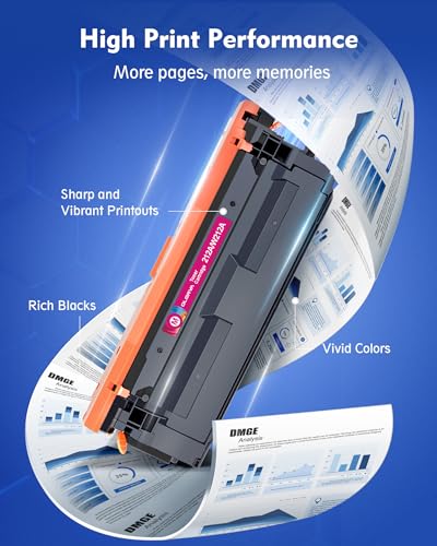 Image of 212A 212X Toner Cartridges 4 Pack (with Chip) - Replacement for HP 212A 212X W2120A W2120X, Works for Color Enterprise M555dn M554dn M555x M554 M555 MFP M578 Printer (Black, Cyan, Yellow, Magenta)