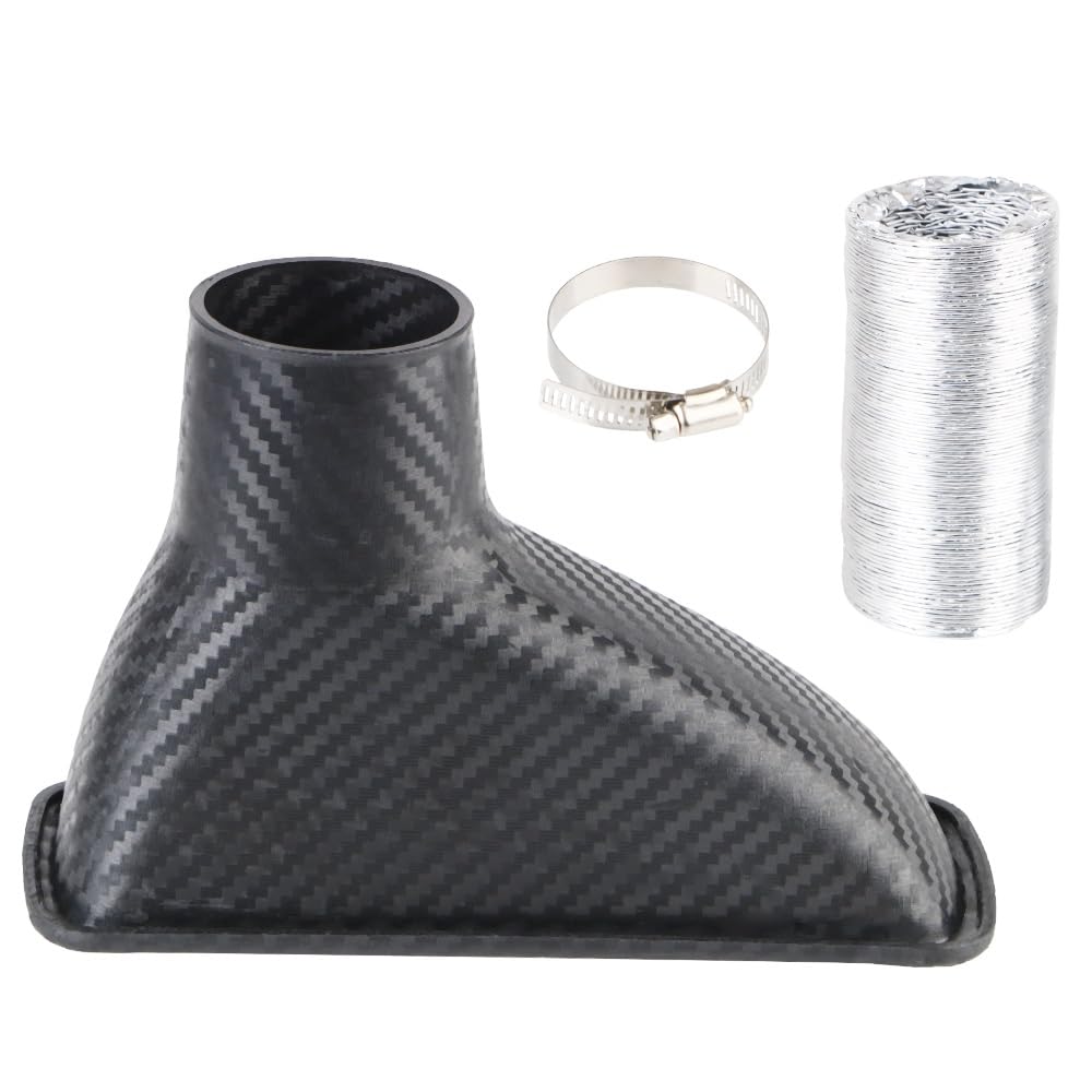 Manguera de admisión de aire Kit De Tubo Ventilación Aire, Juego Tubos Embudo, Entrada Turbo, Tuyere, Universal Para Parachoques Delantero Coche(Square)