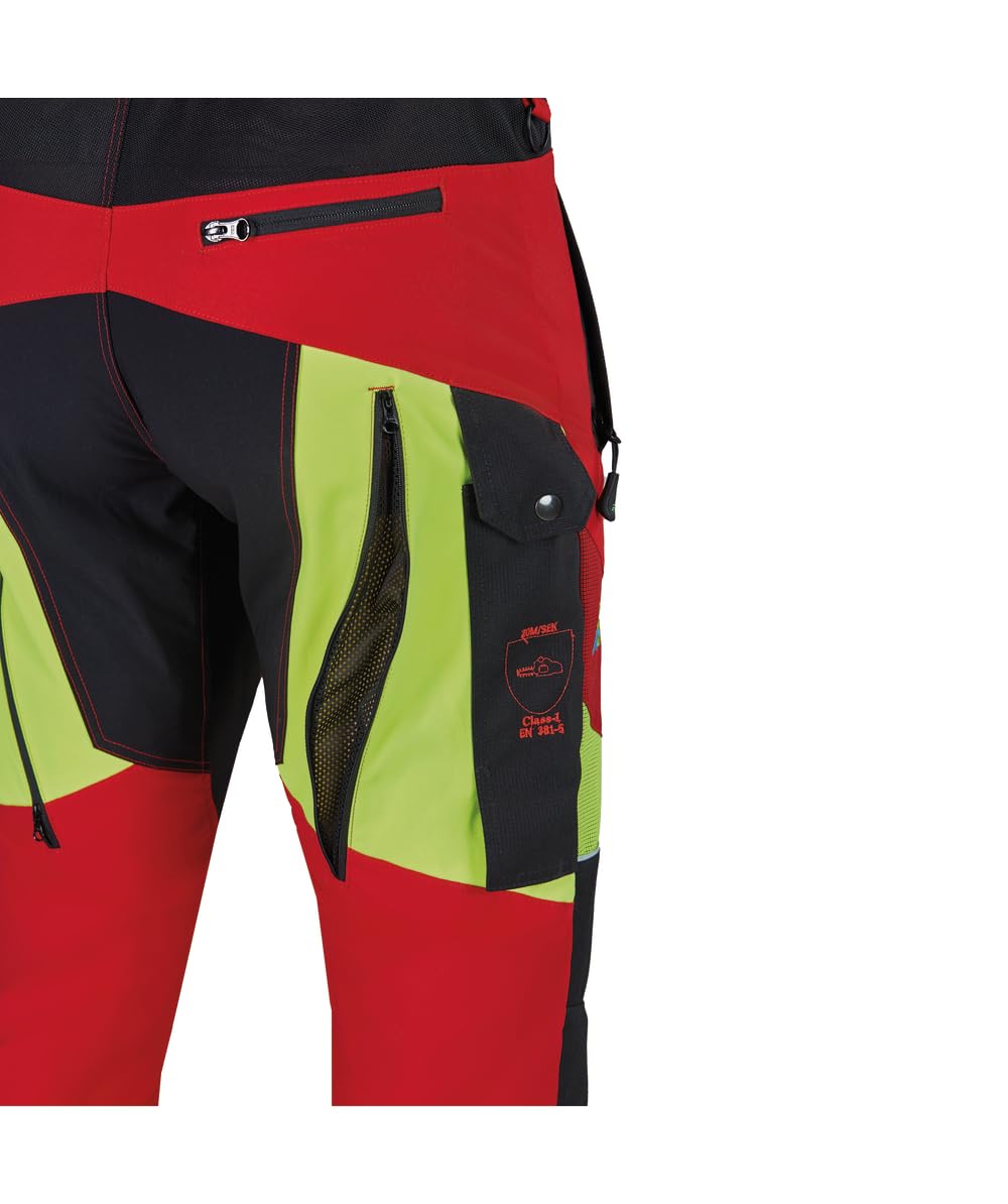 PSS Schnittschutzhose X-Treme Breeze Rot/Gelb Größe 98
