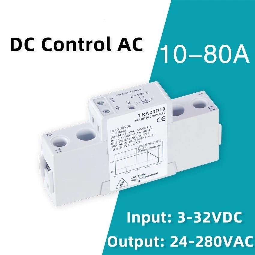 Relais à semi-conducteurs SSR mini module intelligent DC-AC 5V 12V 24V Din 10A