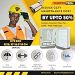 Thrifty-Tech-PVC-DvrPoe-junction-box-for-DVR-NVR-CCTV-Camera-Wifi-Modem-Outdoor-weather-resistant