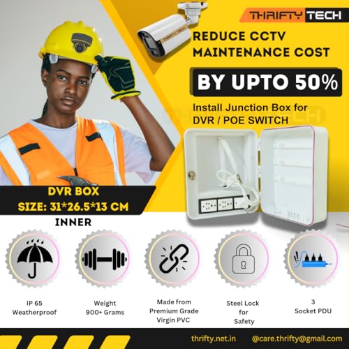Image of (Heavy Box Pack of 8) CCTV Camera fitting box | Mounting box | Junction box | Pvc box | Waterproof cc camera box. (POE BOX V3, 8)