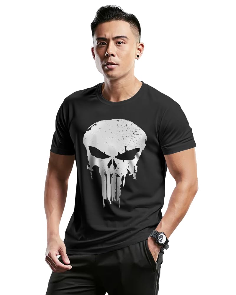 Noble Monk - Camiseta informal de manga corta con cuello redondo para hombre, ajuste regular