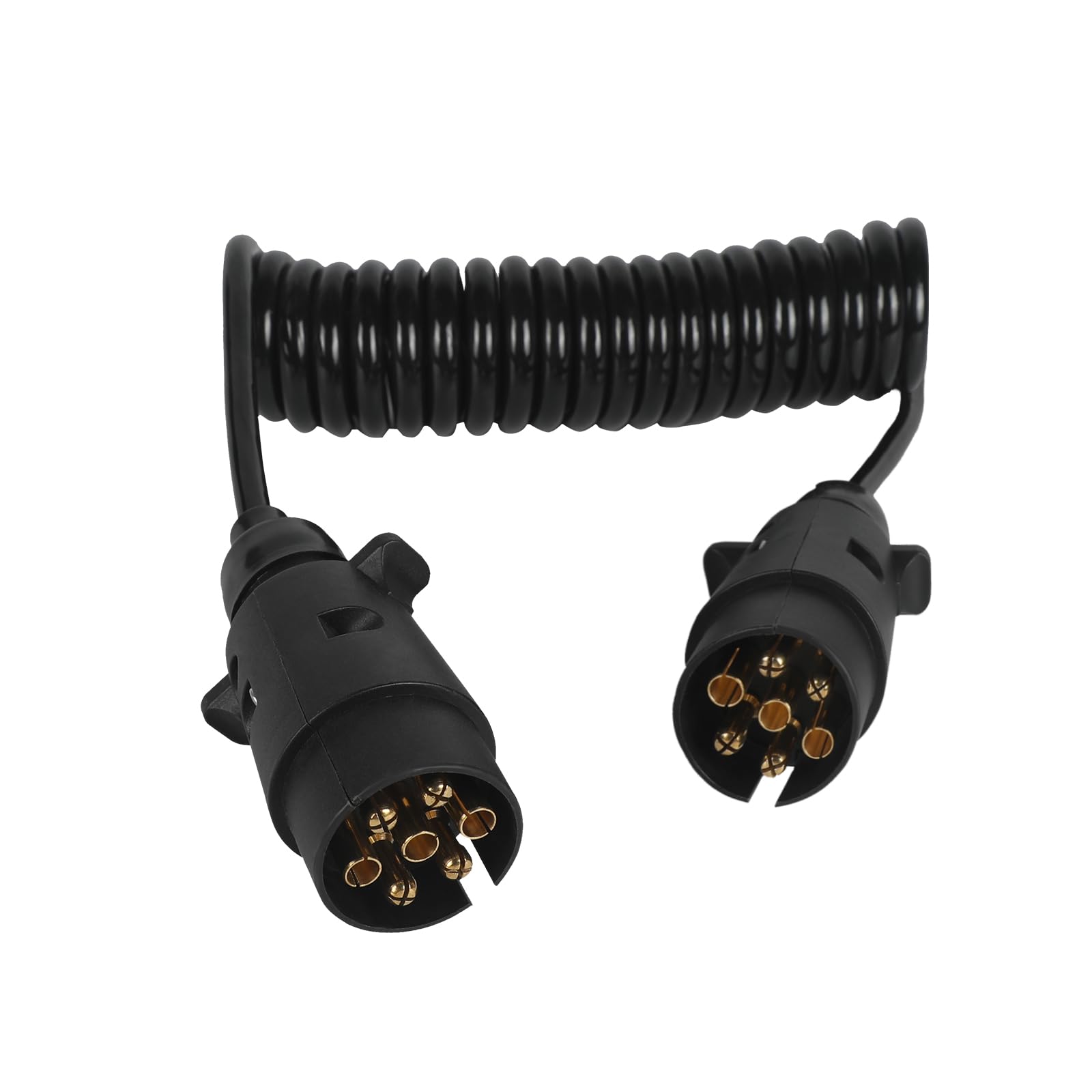 AOHEWEI Cavo di prolunga per rimorchio a 7 Pin Cavo per rimorchio da 2,5 m a 7 Pin con Spina per rimorchio a Spina 12 V per Camion rimorchio, Barca, roulotte