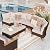 GREEN PARTY 8 Pieces Wicker Patio Furniture Set, All-Weather Outdoor Rattan Half-Moon Curved Patio Sectional Sofa Conversation Set 8 Seats for Garden, Backyard, 2 x Ottomans