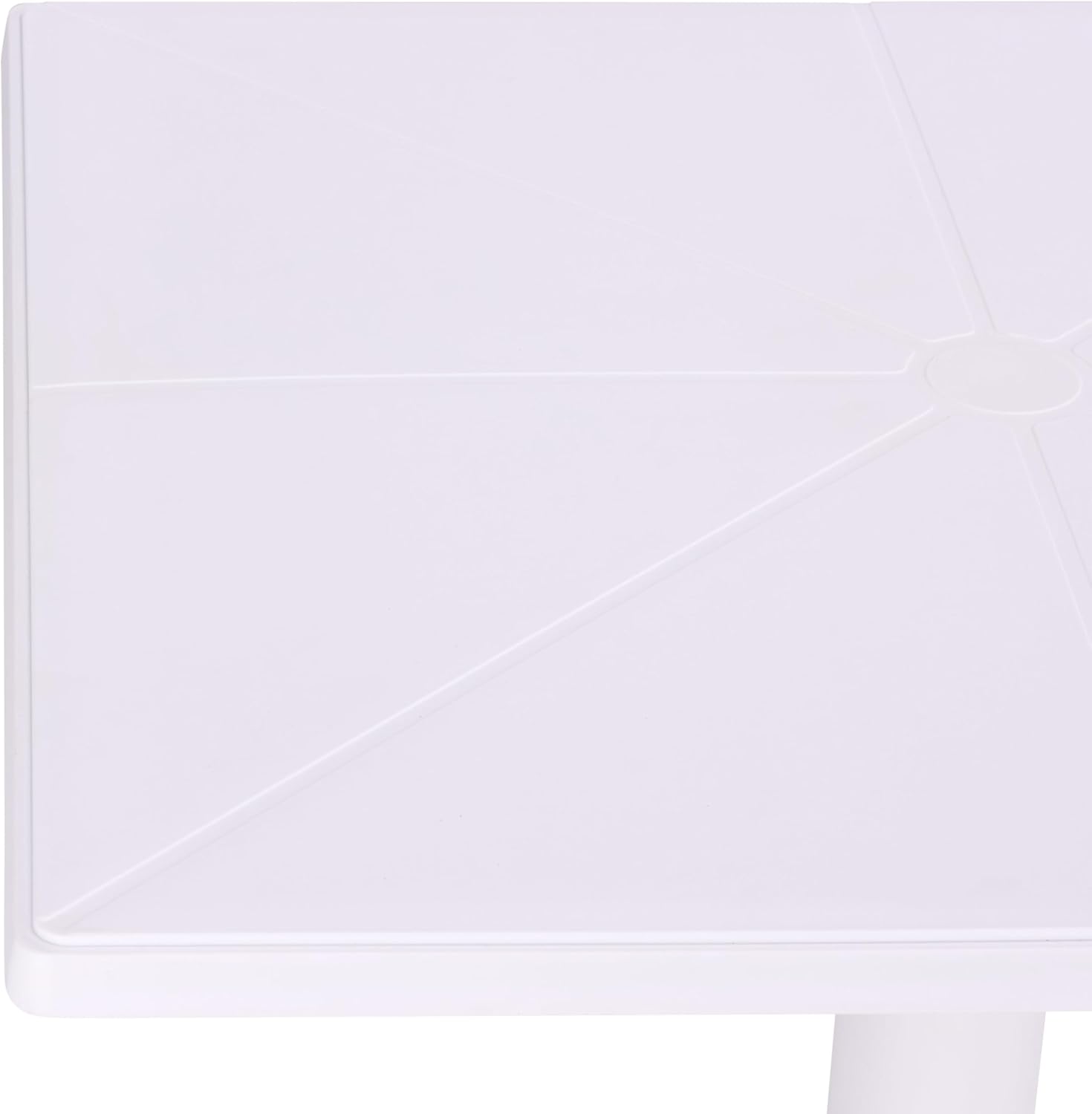 SAFAVIEH Outdoor Patio Furniture Collection – Stella White Square Bistro Table, Fully Assembled Outdoor Patio Table, Compact Modern Design, Weather-Resistant Accent (PAT4704C)