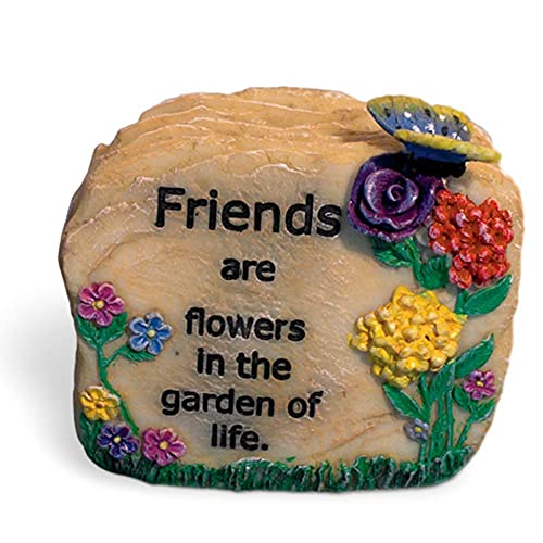 BANBERRY DESIGNS Friendship Message Rock - Engraved Words - Embossed Hand-Painted Design - Friends...