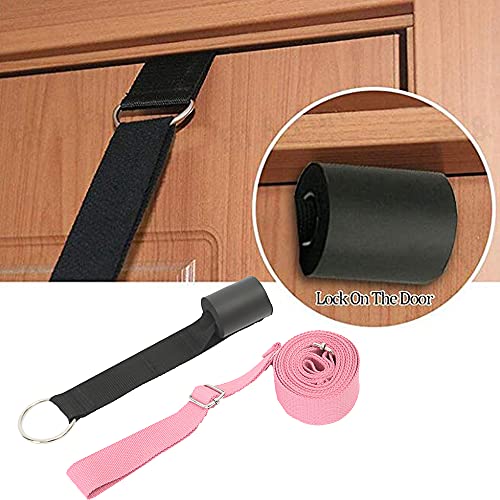 Tchrules Door Leg Stretcher, Door Flexibility & Stretching Leg Strap - Great For Ballet Cheer Dance Gymnastics Or Any Sport Leg Stretcher Door Flexibility Trainer Premium Stretching Equipment (Pink) #TOP2