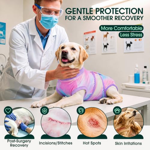 Image of Kuoser Dog Surgery Suit Female Spay, Dog Recovery Suit Male Neuter